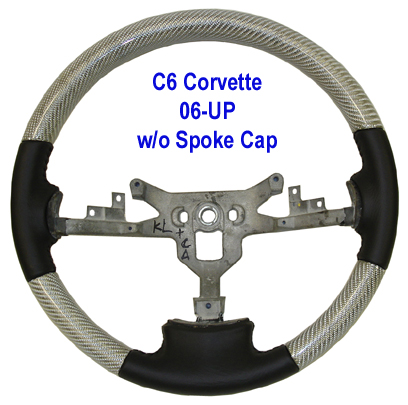 C6 Corvette Standard Style 06-UP Carbon Fiber or Leather Steering Wheel